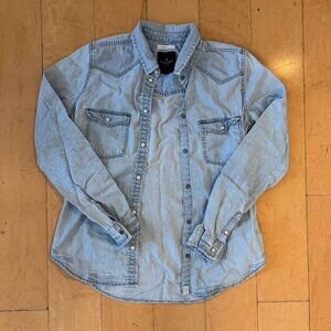 American Eagle Denim Button Down Shirt